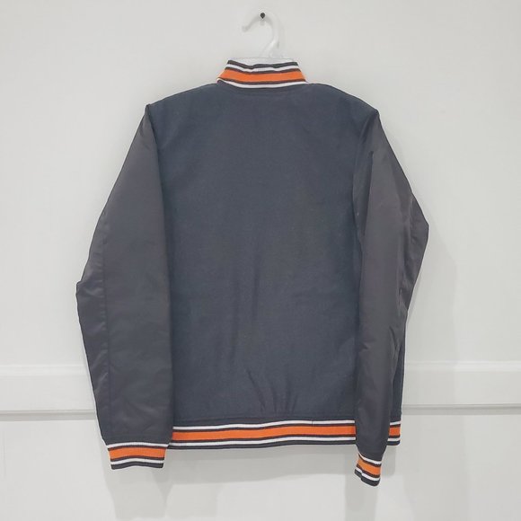 NWOT GEN2 Mens Tennesse Varsity Bomber Jacket Gray Brown Orange Size L $120 N5 - Picture 2 of 2